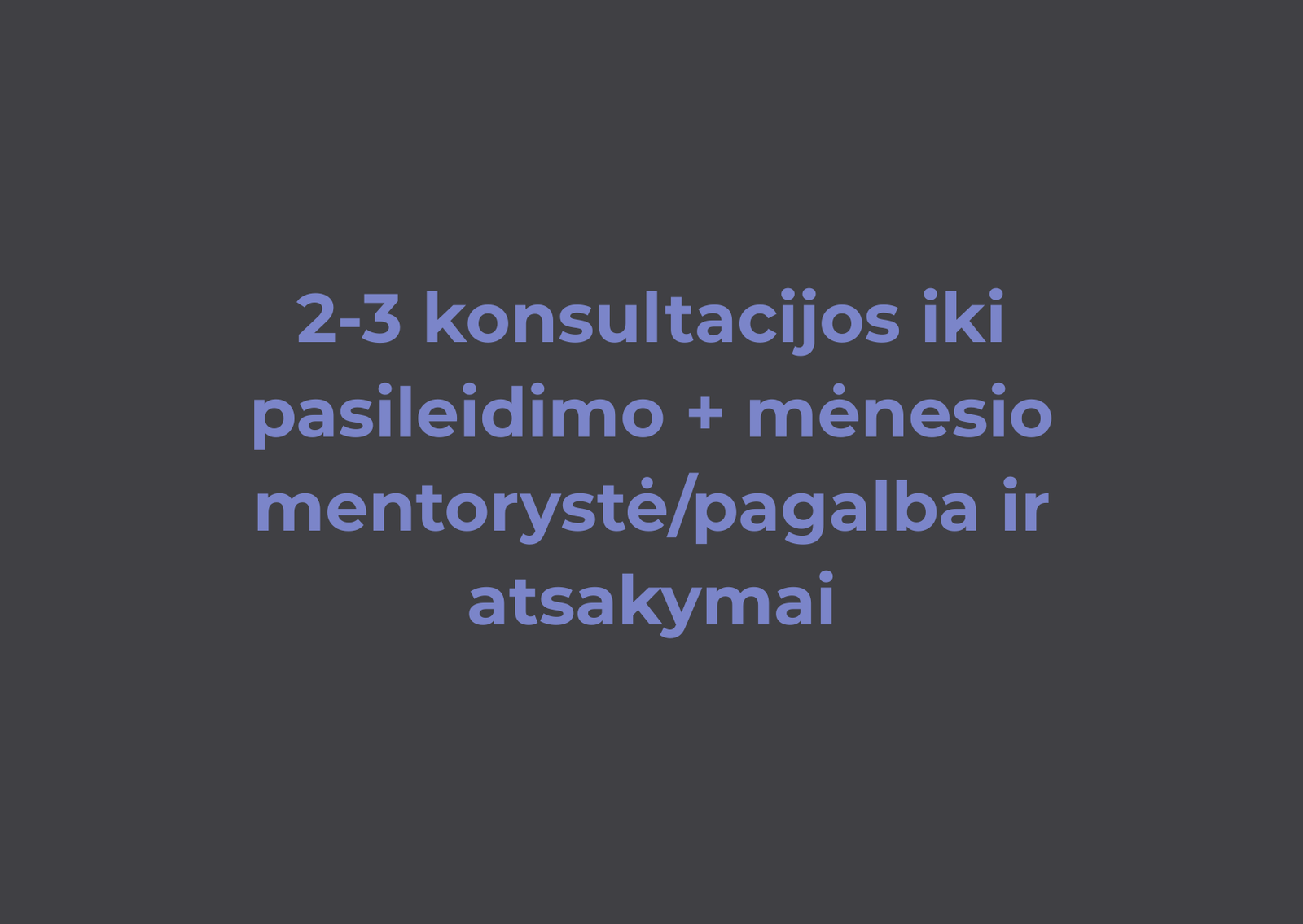 Verslo konsultacijos
